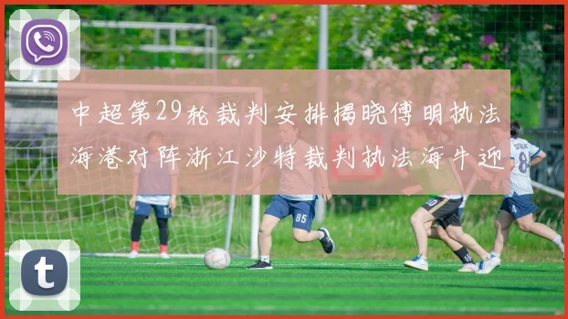 中超第29轮裁判安排揭晓傅明执法海港对阵浙江沙特裁判执法海牛迎战三镇